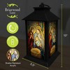 Briarwood Lane Christmas Lantern 13.5" x 5.5" x 5.5" Stained Glass Nativity For Christmas Lantern - 3 of 3