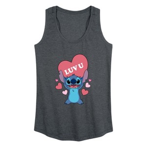 Women's - Lilo and Stitch - Luv U Graphic Racerback Tank - 1 of 4