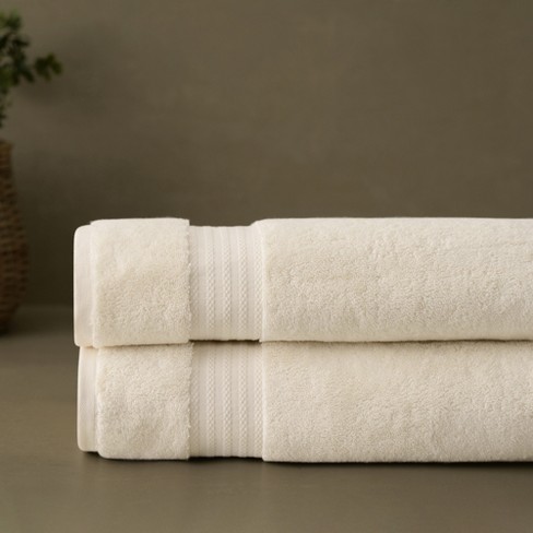 Luxury Bath Towel Set 100% Cotton 2 Pack Bath Towels 700 GSM Light