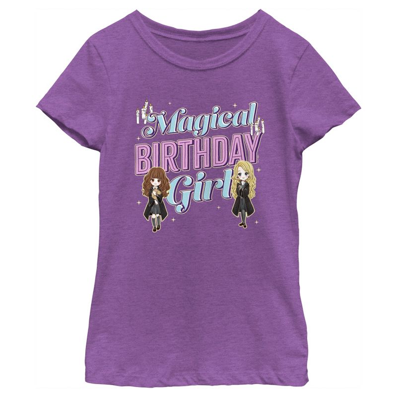 Girl's Harry Potter Magical Birthday Girl T-Shirt, 1 of 5
