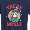 Women's - Instant Message - Treat Yo Elf Christmas Short Sleeve Graphic T-Shirt - 2 of 4