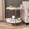Silas Round Faux Stone End Table - CK5732 - Champagne - SEI - 2 of 4