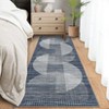 Machine Washable Area Rugs Modern Abstract Indoor Mat Non Shedding Neutral Throw Rugs Foldable Geometric Strip Thin Floor Cover for Living Room - 3 of 4