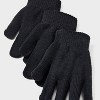 Kids' 3pk Gloves - Cat & Jack™ Black - image 2 of 3