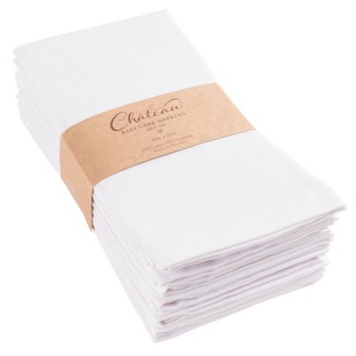 4pk Cotton Easy Care Napkins White - Threshold