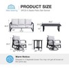 SUGOLD 5-Piece Aluminum Patio Conversation Set with Gray Cushions and Swivel Chairs - 2 of 4