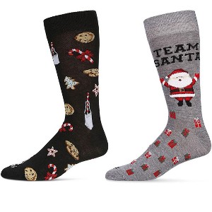 MeMoi Men's 2 Pair Pack Novelty Holiday Food Crew Socks - 1 of 3