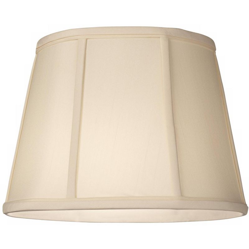 Springcrest Cream Small Oval Lamp Shade 9" Wide and 6.5" Deep at Top x 12" Wide and 8" Deep at Bottom x 9" Slant (Spider) Replacement with Harp, 3 of 7