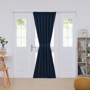 Deconovo French Door Blackout Curtain with Tieback, 1 Panel, OEKO-TEX - 1 of 4