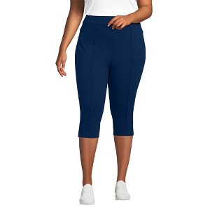 Lands' End Women's Starfish High Rise Pintuck Capri Pants - 1 of 4