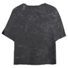 Juniors Womens The Little Mermaid Ariel and Flounder Distressed Logo Mineral Wash Crop T-Shirt - image 3 of 4