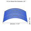 Unique Bargains Fit 20" Wheel Motorcycle Car Bike Wheel Rim Sticker Reflective Strips Blue 20Pcs - 3 of 4