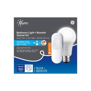 GE CYNC Reveal Smart Light Bulb with Smart Dimmer Remote Bundle
