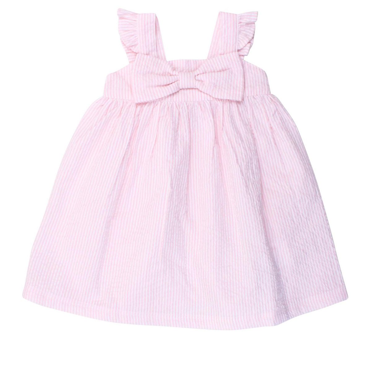 RuffleButts Baby Flutter Bow Woven Dress