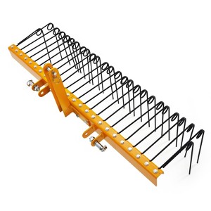 COZONY 72" Steel Spring Coil Tine Landscape Rake, 3 Point Tow Behind Hitch Attachment for Leaves, Straw, and Grass - 1 of 4