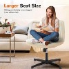 Cross legged chair, Pipersong Meditation Chair, No Wheels Armless Swivel Home Office Chair, Adjustable Wide Seat Computer Task Chair-The Pop Home - 3 of 4