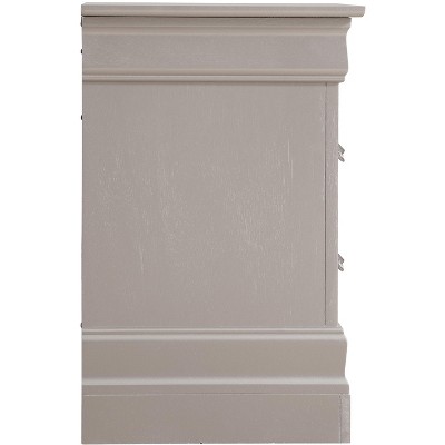 Elegant Champagne 2-Drawer Nightstand with Croc Textured Finish