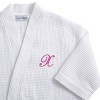 Personalization Mall Embroidered Waffle Weave Robe - White - image 2 of 4