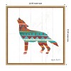 Amanti Art Southwestern Vibes VI Wolf by Farida Zaman Canvas Wall Art Print Framed 22-in. x 22-in. in Maple - 4 of 4