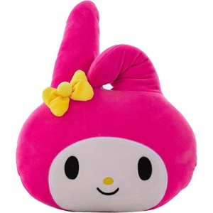 Hello Kitty My Melody Head Shaped Squishy Cloud 11 x 13 Inch Plush Pillow - 1 of 4