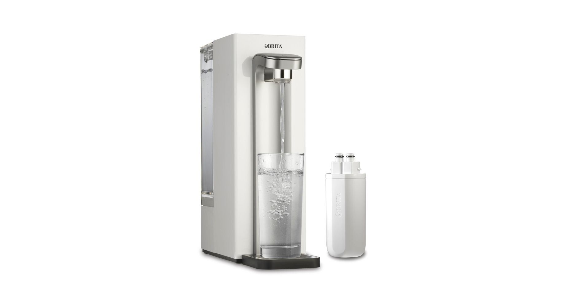 Brita Hub Compact Countertop Water Filtration System 87344: BPA-Free, Filters Lead & Chlorine, 72 Volume Capacity