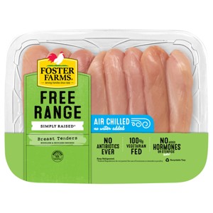 Foster Farms NAE Boneless Skinless Chicken Breast Tenders - 1-2lbs - price per lb - 1 of 4