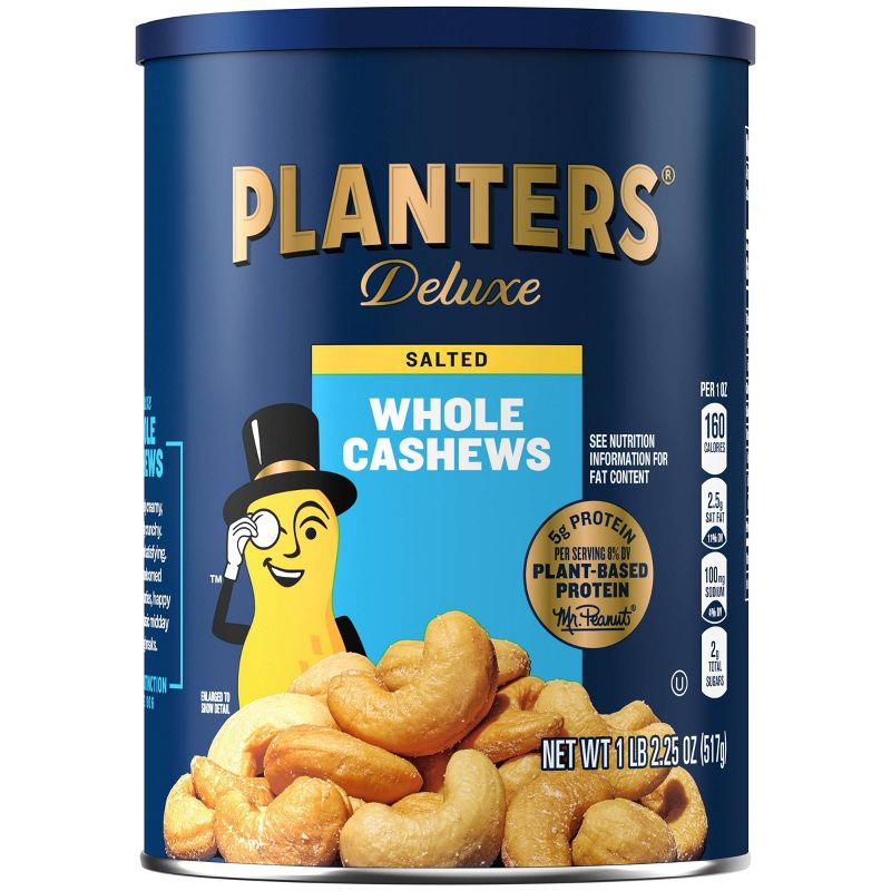 Planters Deluxe Salted Whole Cashews - 18.25oz, 1 of 13