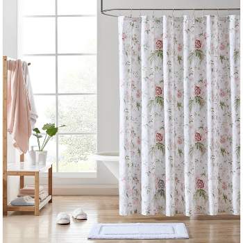 Breezy Floral Shower Curtain Bright Pink - Laura Ashley