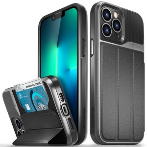 Vena vCommute for Apple iPhone 13 Pro Max Wallet Case, Leather Flip Cover with Card Slot and Kickstand - 1 of 4