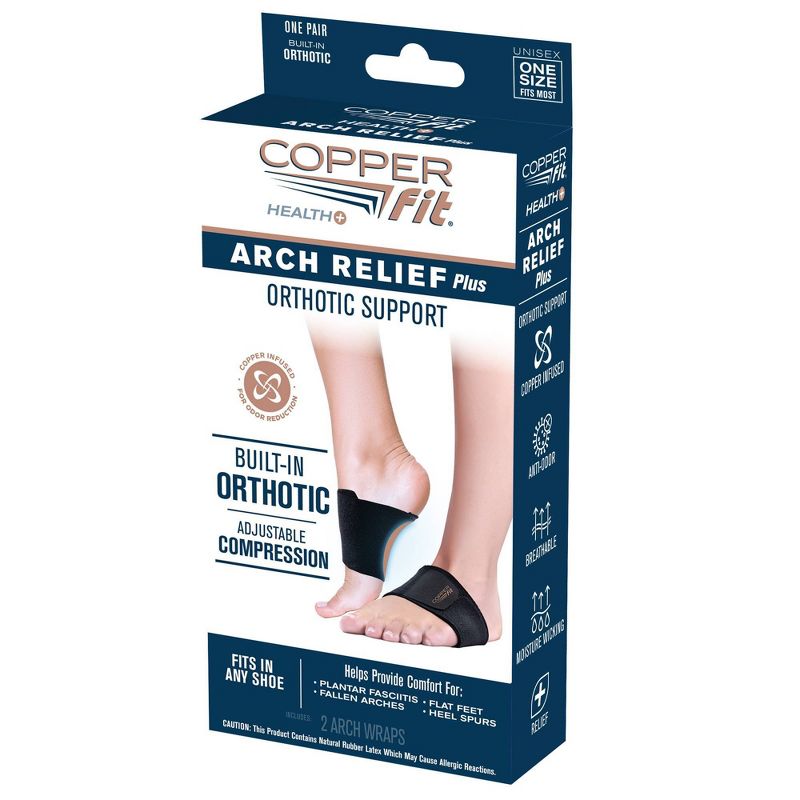 Copper Fit Arch Relief Plus with Orthotic Support - Black, 2 of 7
