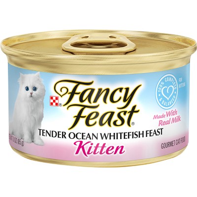 Purina Fancy Feast Classic Pat&#233; Gourmet Wet Cat Food Tender Ocean White Fish Feast Kitten - 3oz_0