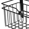 Over the Door Metal Basket, Black - 3 of 4