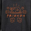 Women's - Friends - Turkey Lightweight French Terry Wide Neck Long Sleeve Graphic Shirt - 2 of 4