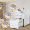 CuisinSmart 3 Drawer File Cabinet, with 4 Wheels, Locking File Cabinet for A4, Letter-Head, Legal-Size Folders, File Cabinet for Office&Study - 4 of 4