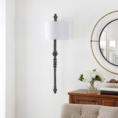 40-Inch Black and Silver Contemporary Wall Sconce