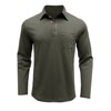 Coolmee Men's Long Sleeve Casual Polo Shirts Collared Contrast Color Golf Shirt with Pocket - 3 of 4