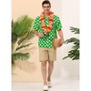 Lars Amadeus Men's Summer Polka Dots Button Down Short Sleeves Hawaiian Shirts - 3 of 4