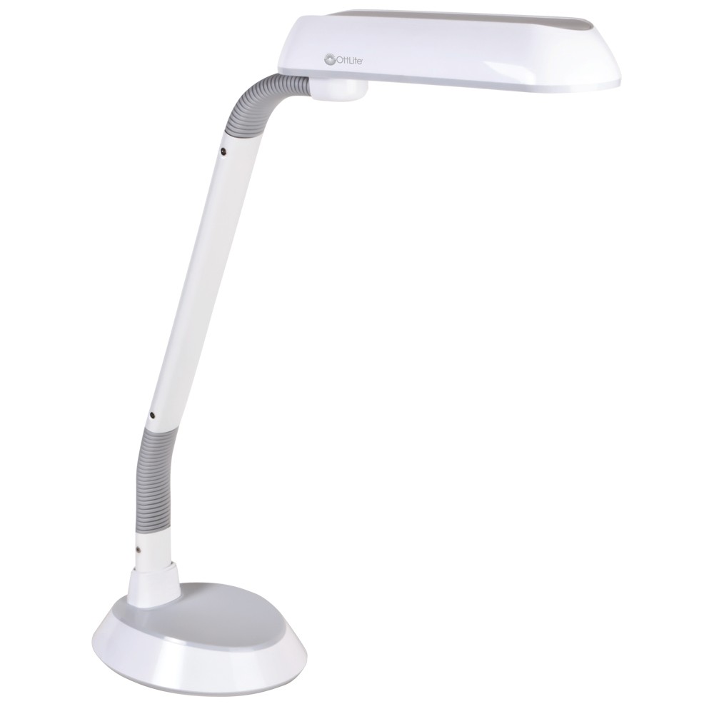 Photos - Floodlight / Garden Lamps 37" 18W FlexArm Plus Refresh Desk Lamp White  - O(Includes CFL Light Bulb)