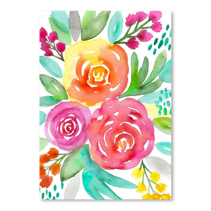 Americanflat Botanical Watercolor Floral 3 By Lisa Nohren Poster, 1 of 7