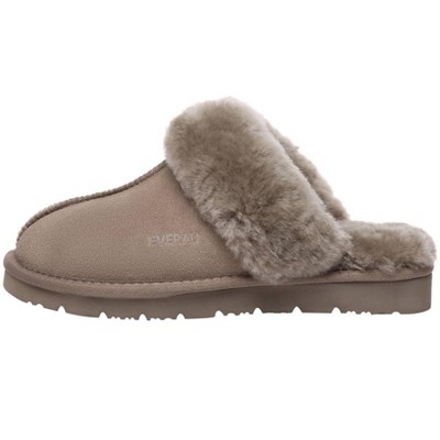 Women Sheepskin Slippers - Raven