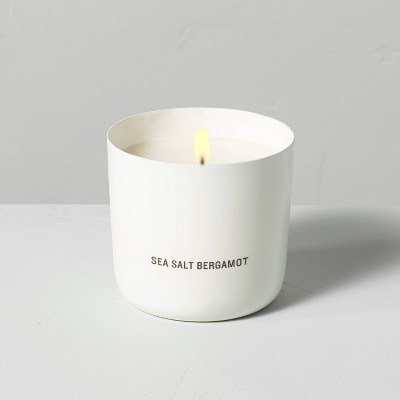 9oz Sea Salt Bergamot Powder Coated Metal Seasonal Candle - Hearth & Hand™ with Magnolia