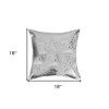 HomeRoots Set of Two 18" Gray and Silver Abstract Cowhide Throw Pillows with Glitter - 3 of 4