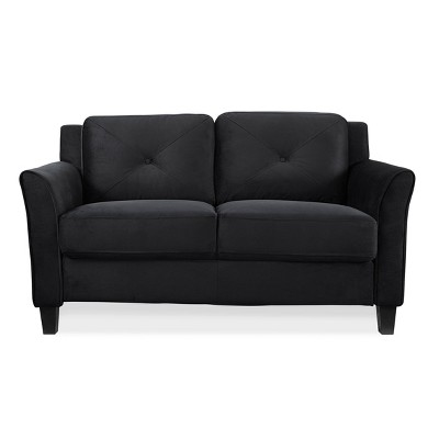 Small black discount 2 seater sofa