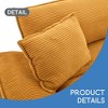 Corduroy Deep Seat Sofa Sleeper Couch Loveseat with 23-Inch Seat Depth and Pillows - Leovsnove - 4 of 4