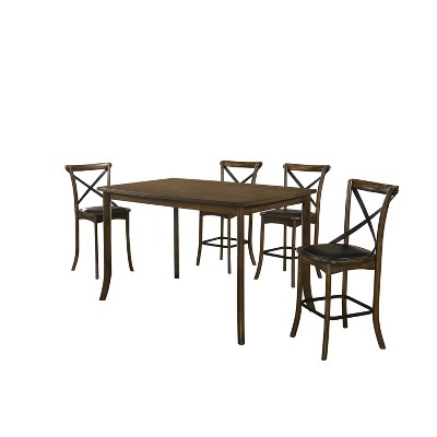 5pc Somers Counter Height Dining Set Oak - HOMES: Inside + Out