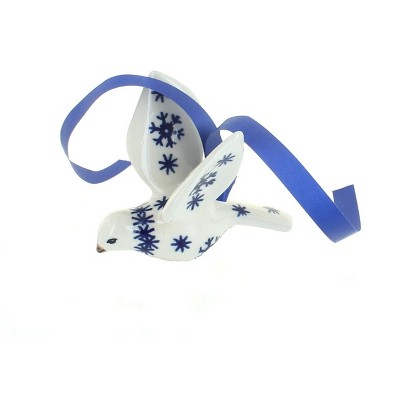 Blue Rose Polish Pottery K024 Manufaktura Dove Ornament