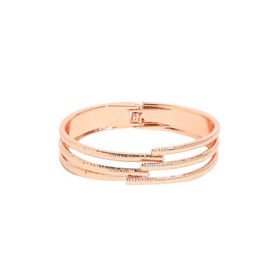 SOHI Women's Champayne Gold Minimal Metallic Bracelet