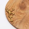 SEVOBAL Serving Platters Froggy Round Wooden Platter, Whimsical Serving Board for Elegant Entertaining, Family Parties, Brown, 13.75"*13.75"*1" - 4 of 4