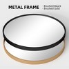 Wooakway Round Metal Decorative Wall Mirror Bathroom Mirror Wall Mount Accent Mirror Wall Decor for Bedroom Living Room - 3 of 4