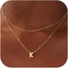Personalized Bubble Initial Necklace In Gold & Silver - Layered Stackable Dainty Choker, Non-Tarnish Jewelry Gift For Women & Teens - 2 of 4